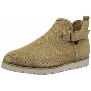 Bearpaw Women's Water Resistant Zoe Suede Perforated Ankle Boot Size 6.5 NWT